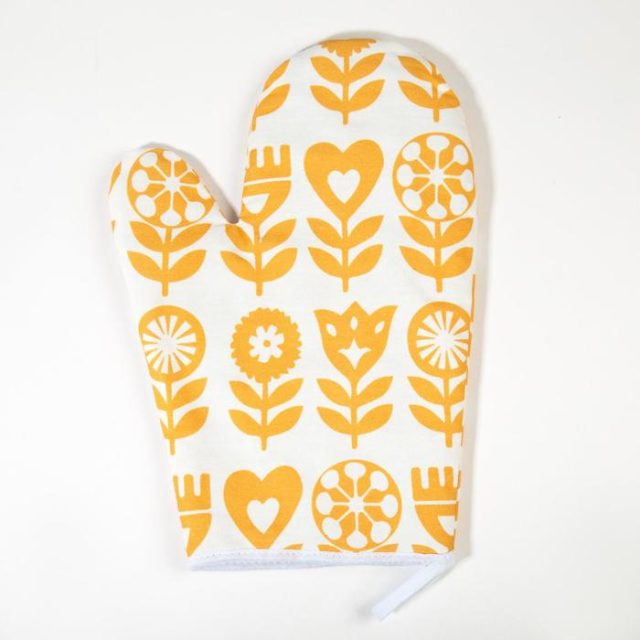 Набор Кухонный Этель Набор Кухонный Этель "Yellow garden", варежка-прихватка 20х27см, прихватка 19х19см, 100% хлопок (МИКС)