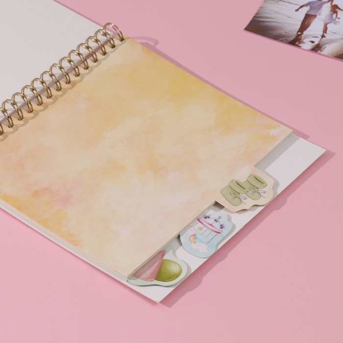 Фотоальбом на спирали 20 листов "Наша любовь" объёмный элемент + 4 вкладки 24х24 см