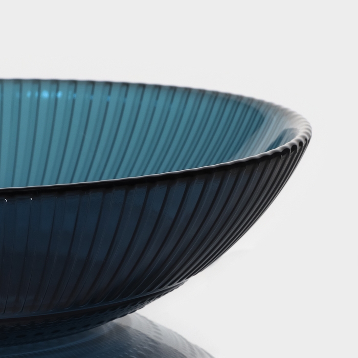 Салатник стеклянный &laquo;Луиз&raquo;, 200 мл, d=16 см, цвет лондон топаз