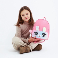Рюкзак детский для девочки из искусственной кожи «Зайка», с карманом из плюша, 27х23 х 10 см Рюкзак детский для девочки из искусственной кожи «Зайка», с карманом из плюша, 27х23 х 10 см