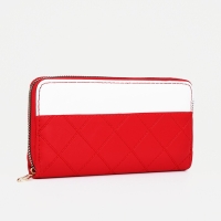 Кошелёк на молнии, цвет красный