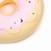 Бомбочка для ванны "Пончик" розовая, 200г