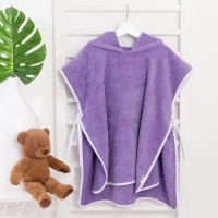 Полотенце-пончо Крошка Я &laquo;Гномик&raquo;, цвет сиреневый, размер 24-32, 100 % хлопок, 320 г/м2