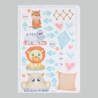 Наклейка интерьерная цветная ростомер "Зверушки. Африка" 50х70 см Наклейка интерьерная цветная ростомер "Зверушки. Африка" 50х70 см