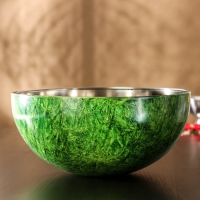 Миска из нержавеющей стали &laquo;Малахит&raquo;, d=27 см, цвет зелёный