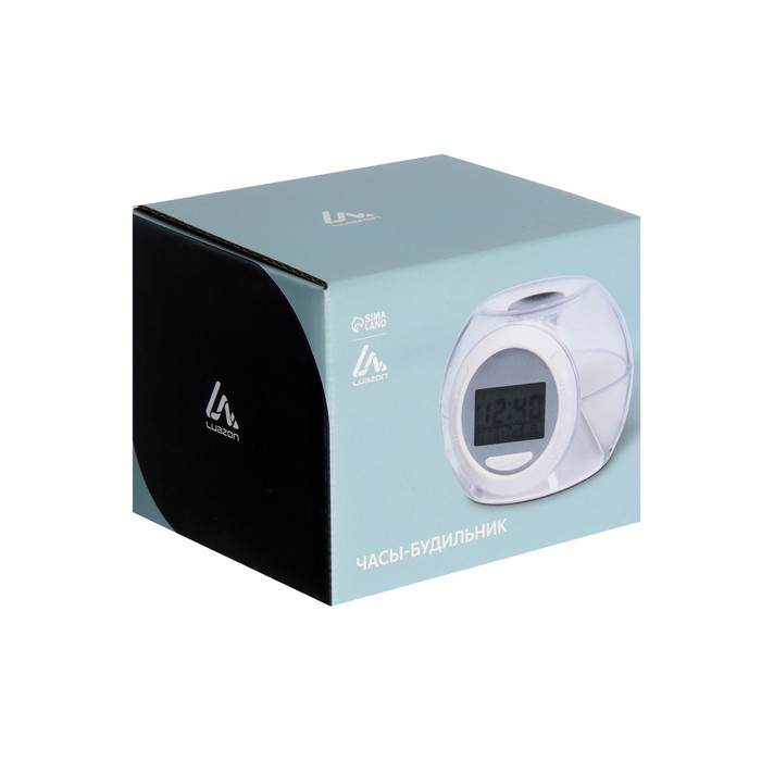 Будильник Luazon LB-06, 7 цветов дисплея, 6 мелодий, прозрачный Будильник Luazon LB-06, 7 цветов дисплея, 6 мелодий, прозрачный