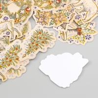 Наклейки для творчества "Новый год. Винтаж" тиснение золото набор 48 шт 9х7х0,8 см Наклейки для творчества "Новый год. Винтаж" тиснение золото набор 48 шт 9х7х0,8 см