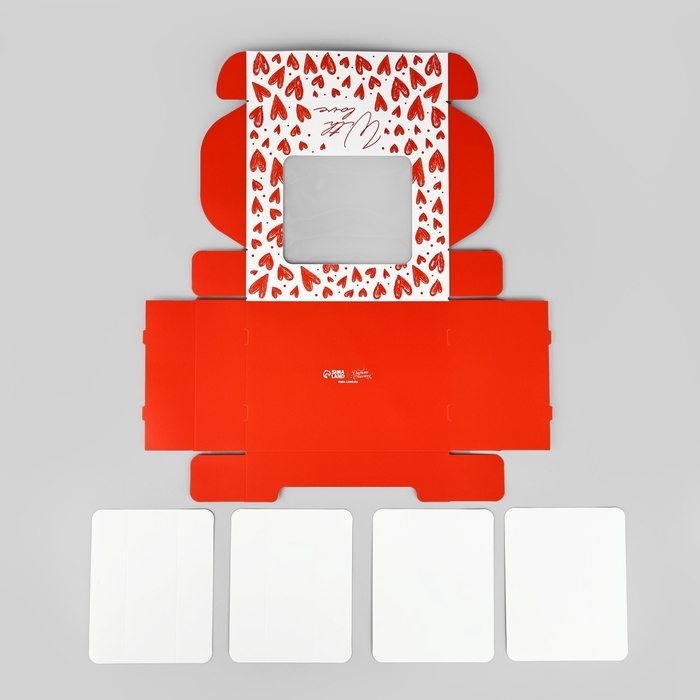 Коробка для эклеров с вкладышами «С любовью», 20 х 15 х 5 см Коробка для эклеров с вкладышами «С любовью», 20 х 15 х 5 см