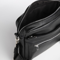 Сумка мужская через плечо TEXTURA, искусственная кожа, цвет чёрный Сумка мужская через плечо TEXTURA, искусственная кожа, цвет чёрный