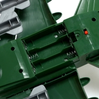 Самолёт &laquo;Истребитель&raquo;, на батарейках, свет, звук, зелёный