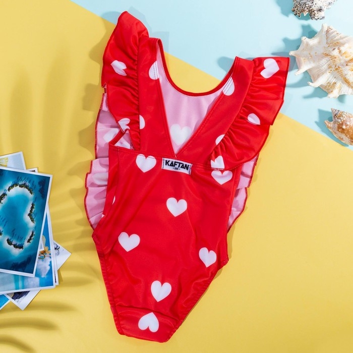 Купальник детский KAFTAN &laquo;Сердца&raquo;, рост 122-128 (34)