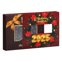 Новый год. Шоколадное драже "Арахис в шоколаде" Венок, 100 г