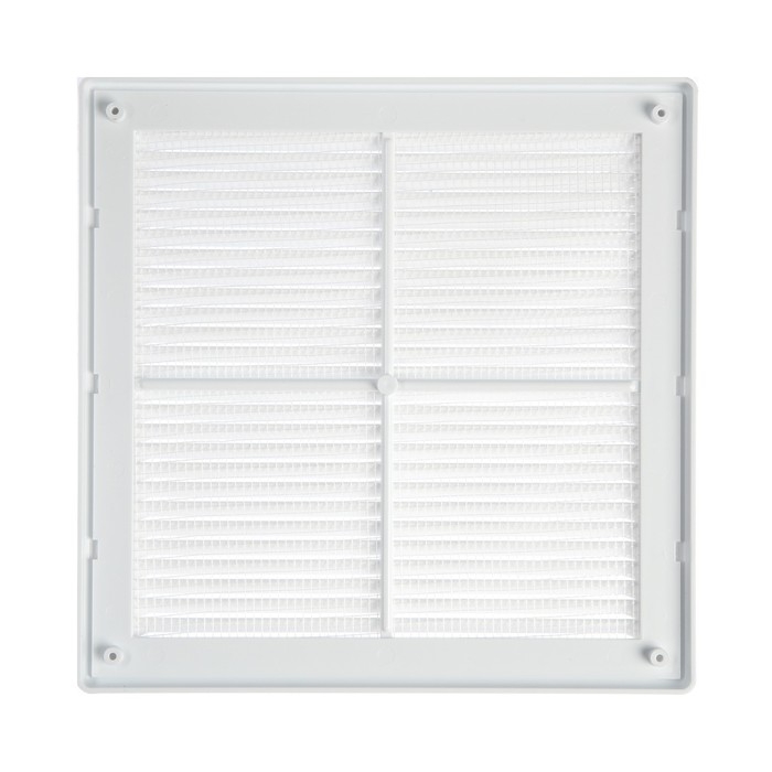 Решетка вентиляционная Решетка вентиляционная "КосмоВент" ЛР250, 250 х 250 мм, с сеткой, разъемная
