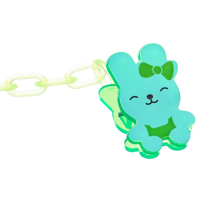 Соска - пустышка силиконовая классическая, от 6 мес., с колпачком + держатель «Зайка», цвет зеленый Соска - пустышка силиконовая классическая, от 6 мес., с колпачком + держатель «Зайка», цвет зеленый