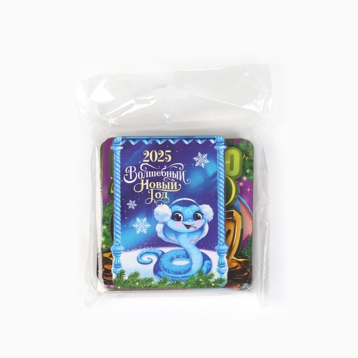 Магнит новогодний деревянный &laquo;Новый год: Новогодний&raquo;, МИКС из 5 шт