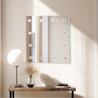 Зеркало, гримерное, настенное, 12 лампочек, 60×60 cм Зеркало, гримерное, настенное, 12 лампочек, 60×60 cм