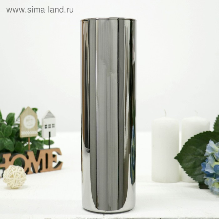 Ваза "Серебро" h-26.5см,  d-7.5см