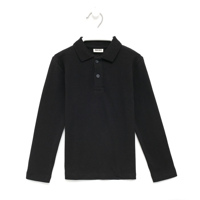 Джемпер (поло) детский MINAKU цвет черный, рост 128