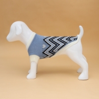 Свитер "Волна",  XL (ДС 34, ОШ 34, ОГ 32-51 см), голубой