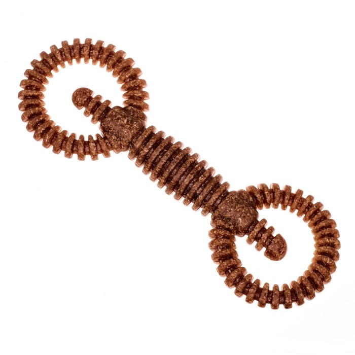 Игрушка для собак жевательная со ароматом корма «2 кольца», 16 х 5 см Игрушка для собак жевательная со ароматом корма «2 кольца», 16 х 5 см