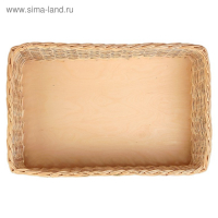 Лоток торговый, фанерное дно, 60х40х20 см, расщепленая лоза