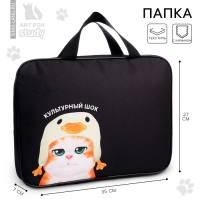 Папка для труда А4 на молнии текстиль 70мм 350 х 270 унив &laquo;1 сентября: Шок&raquo;