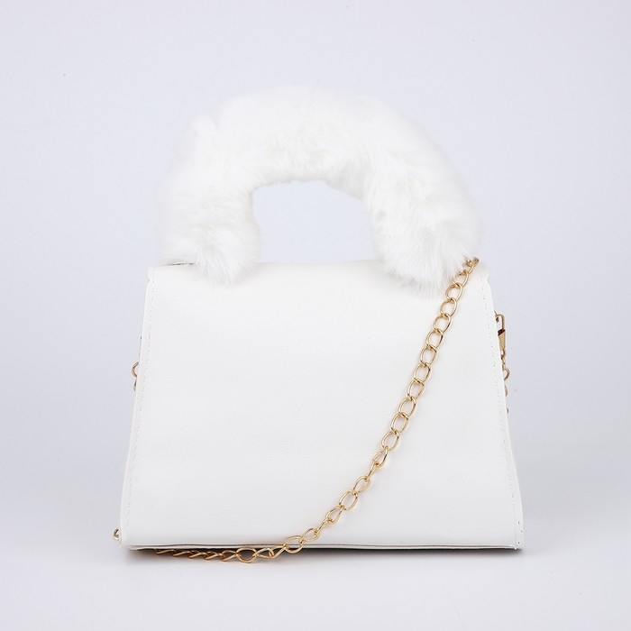 Сумка детская для девочки на магните, цвет белый