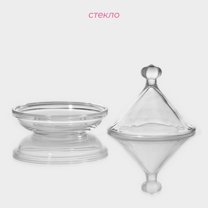 Ёмкость стеклянная для мёда и варенья Доляна «Купол», 200 мл, 12,5×12 см Ёмкость стеклянная для мёда и варенья Доляна «Купол», 200 мл, 12,5×12 см