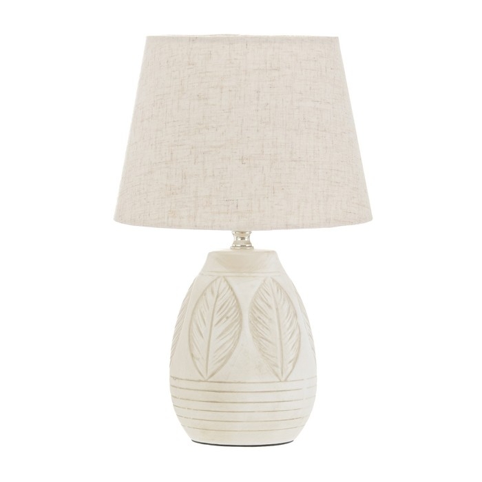 Настольная лампа "Элнес" Е14 40Вт бело-серый 19х19х32 см RISALUX