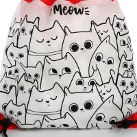 Мешок для обуви под раскраску &laquo;Котики&raquo; 34х40 см, спанбонд