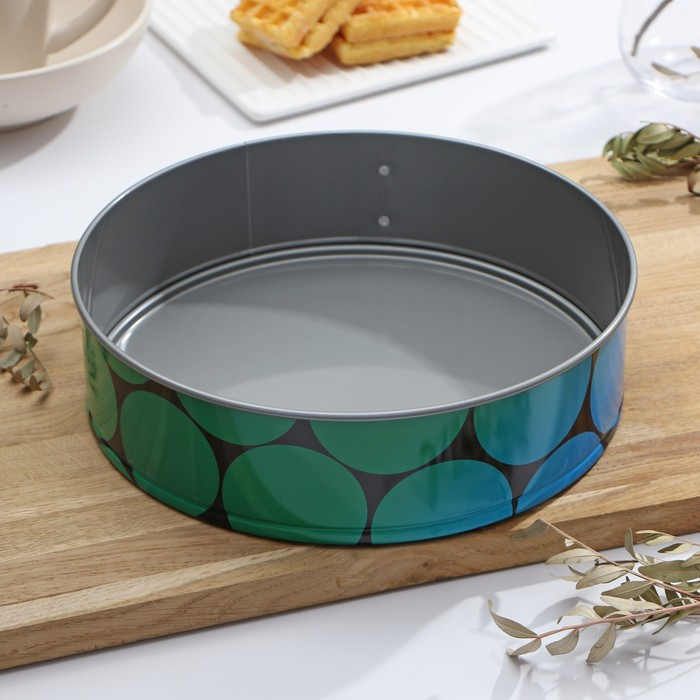 Форма для выпечки и выкладки с регулировкой размера «Никис», d=24 см, h=6 см, антипригарное покрытие, цвет микс Форма для выпечки и выкладки с регулировкой размера «Никис», d=24 см, h=6 см, антипригарное покрытие, цвет микс