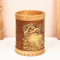 Туес &laquo;Деревня", сахар, 10 х 10 х 14 см