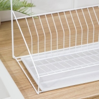 Сушилка для посуды с поддоном, 38×24×37 см, цвет белый Сушилка для посуды с поддоном, 38×24×37 см, цвет белый