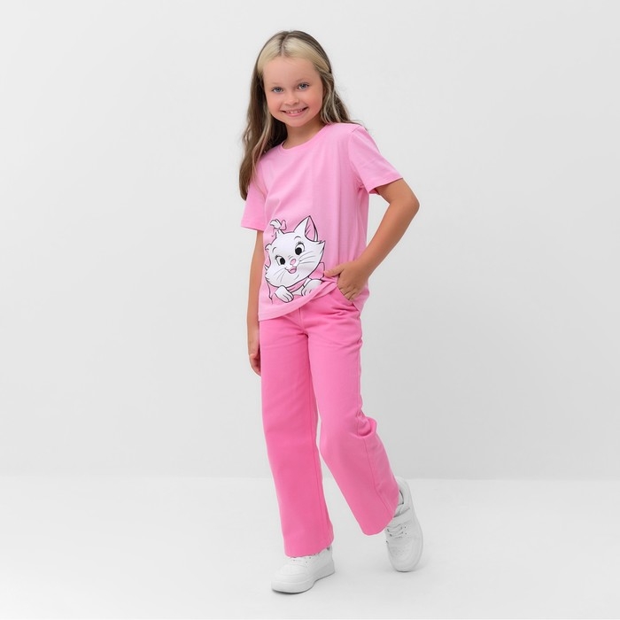 Футболка для девочки Disney «Мари», рост 98-104 (30), цвет розовый Футболка для девочки Disney «Мари», рост 98-104 (30), цвет розовый