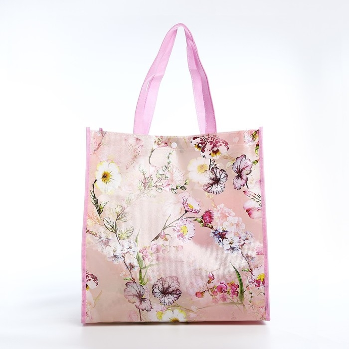 Сумка хозяйственна на кнопке, цвет розовый Сумка хозяйственна на кнопке, цвет розовый