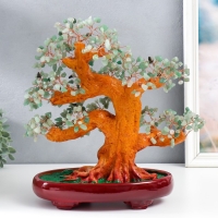 Сувенир бонсай "Денежное дерево с зелёными камушками" 450 камней 32х17х27 см