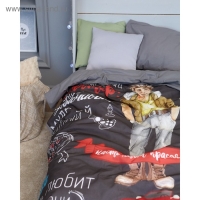 Постельное бельё 1,5 сп. Этель &laquo;Настоящий Красавчик&raquo; 145&times;210 см, 150&times;210 см, 50&times;70 см &ndash; 1 шт, 100% хлопок