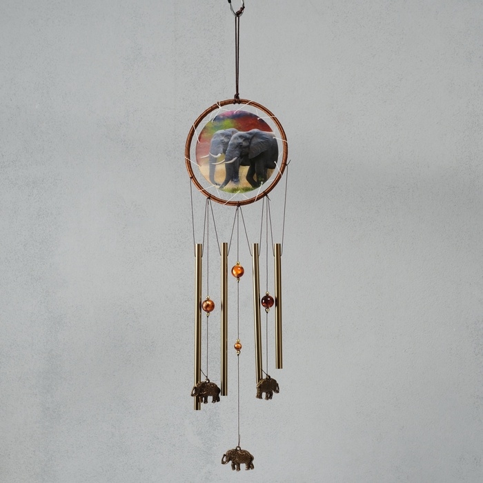 Музыка ветра металл Музыка ветра металл "Слоны" 4 трубки 1,8х16х57 см