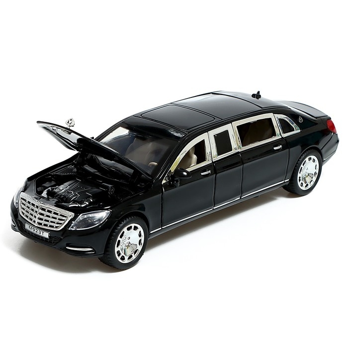 Машина металлическая «Лимузин», 1:24, открываются двери, капот, багажник, цвет чёрный Машина металлическая «Лимузин», 1:24, открываются двери, капот, багажник, цвет чёрный