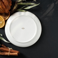 Тарелка фарфоровая обеденная Magistro &laquo;Церера&raquo;, d=20 см, цвет оранжевый