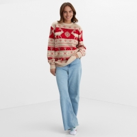 Новый год. Джемпер вязаный KAFTAN Scandinavia размер 54, красный