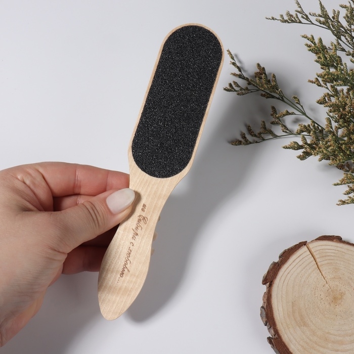 Тёрка для ног, наждачная, двусторонняя, 20 см, деревянная Тёрка для ног, наждачная, двусторонняя, 20 см, деревянная