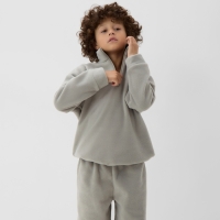 Свитшот детский MINAKU: Fleece Soft, цвет серый, рост 140 см