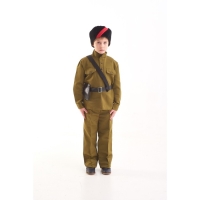 Карнавальный костюм "Партизан", кубанка, гимнастёрка, портупея, брюки, 8-10 лет, рост 140-152 см Карнавальный костюм "Партизан", кубанка, гимнастёрка, портупея, брюки, 8-10 лет, рост 140-152 см
