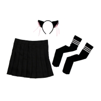 Карнавальный набор &laquo;Неко тян&raquo;, р. 44-46, цвет чёрный