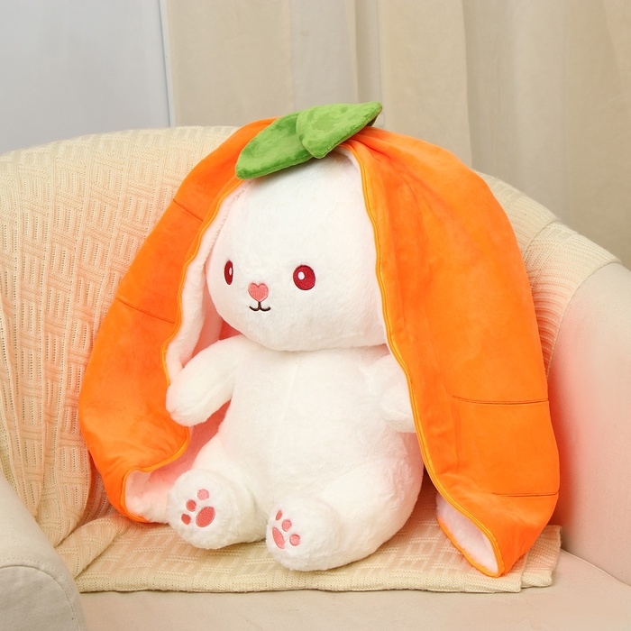 Шкурка мягкой игрушки Шкурка мягкой игрушки "Зайка-морковка", 60 см