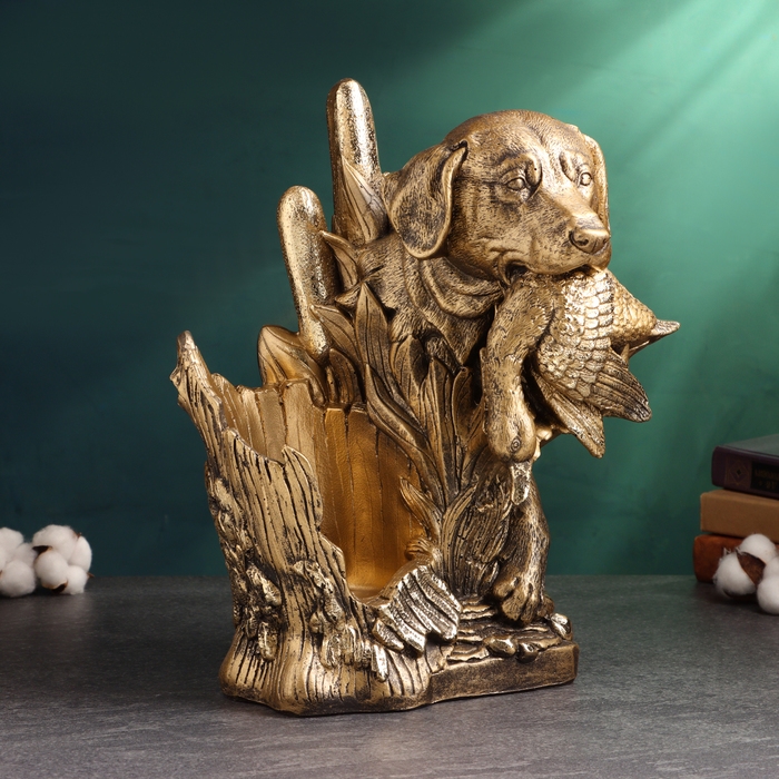 Подставка под бутылку "Охота" бронза