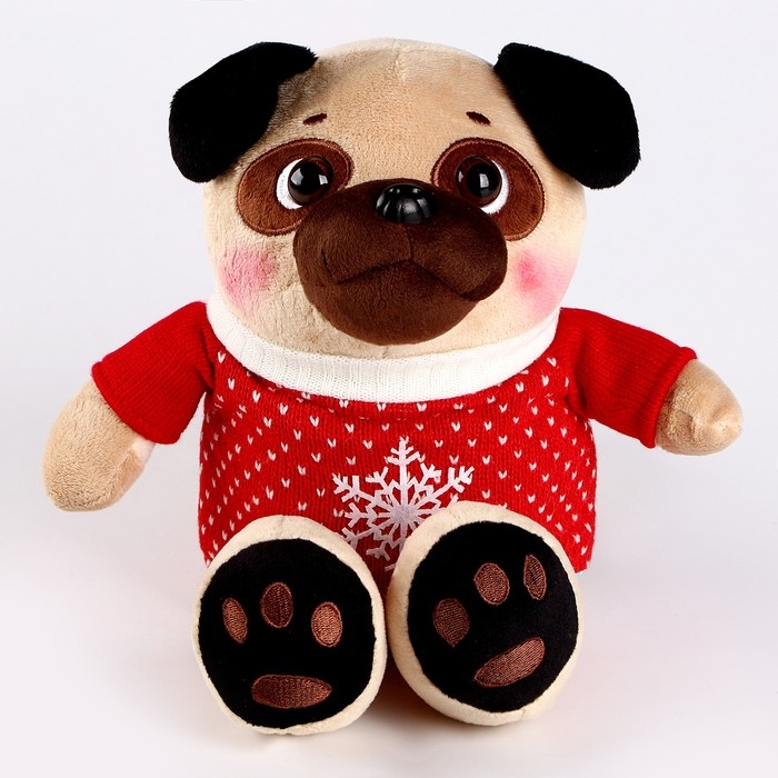 Мягкая игрушка &laquo;Боня&raquo;, в красном свитере, новогодний, 25 см