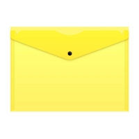 Набор папок-конвертов на кнопке 12 штук, А4, 180 мкм, Calligrata Neon, полупрозрачные, неоновый МИКС