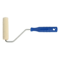 Мини-валик ТУНДРА, велюр, 100 мм, рукоятка d=6 мм, D=15 мм, ворс 5 мм